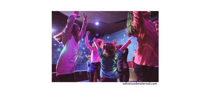 Image shows preschool children dancing in the club